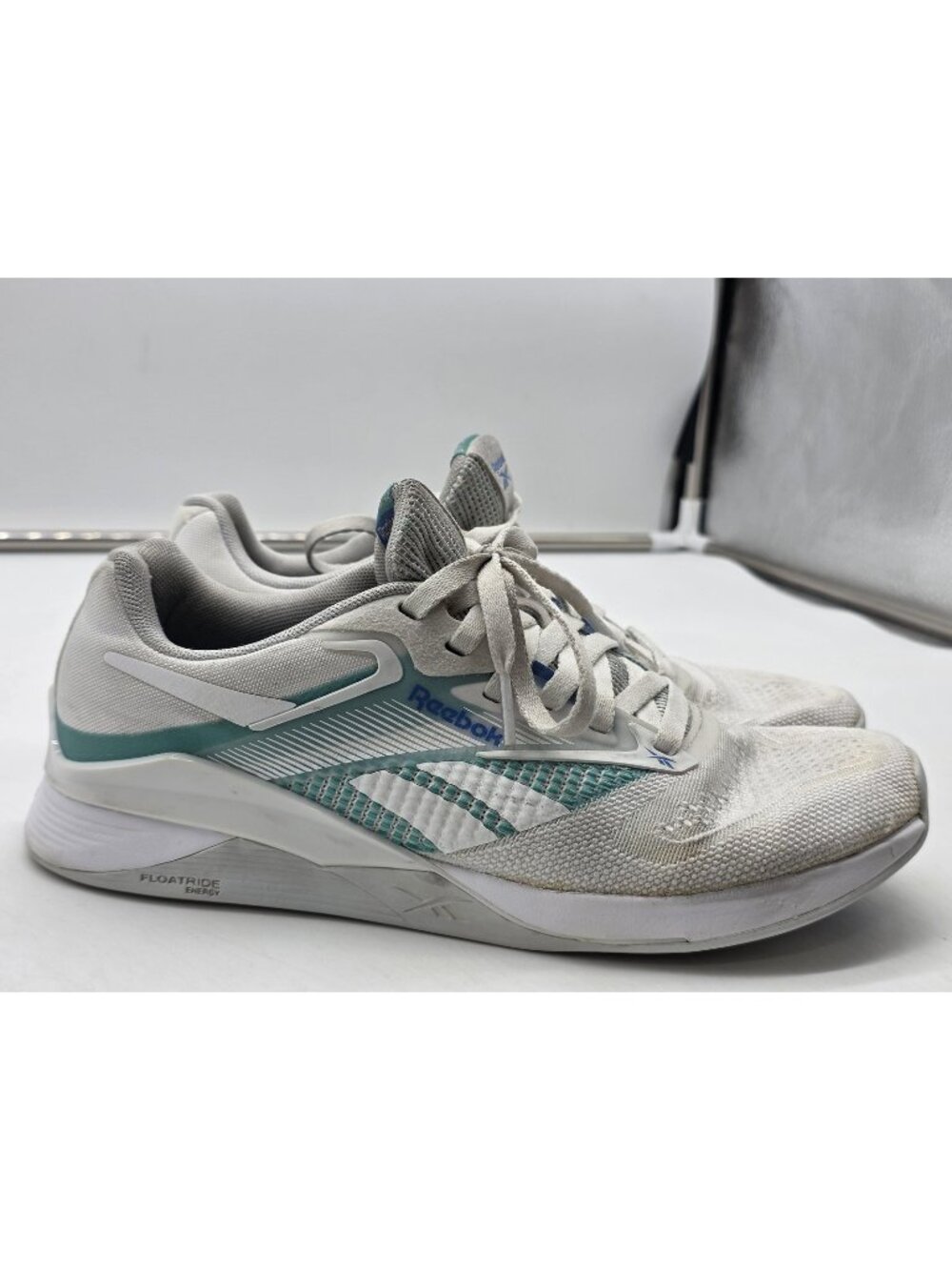 Reebok Nano X Shoes Womens Size 7.5 White Training Sneakers Stained Damaged